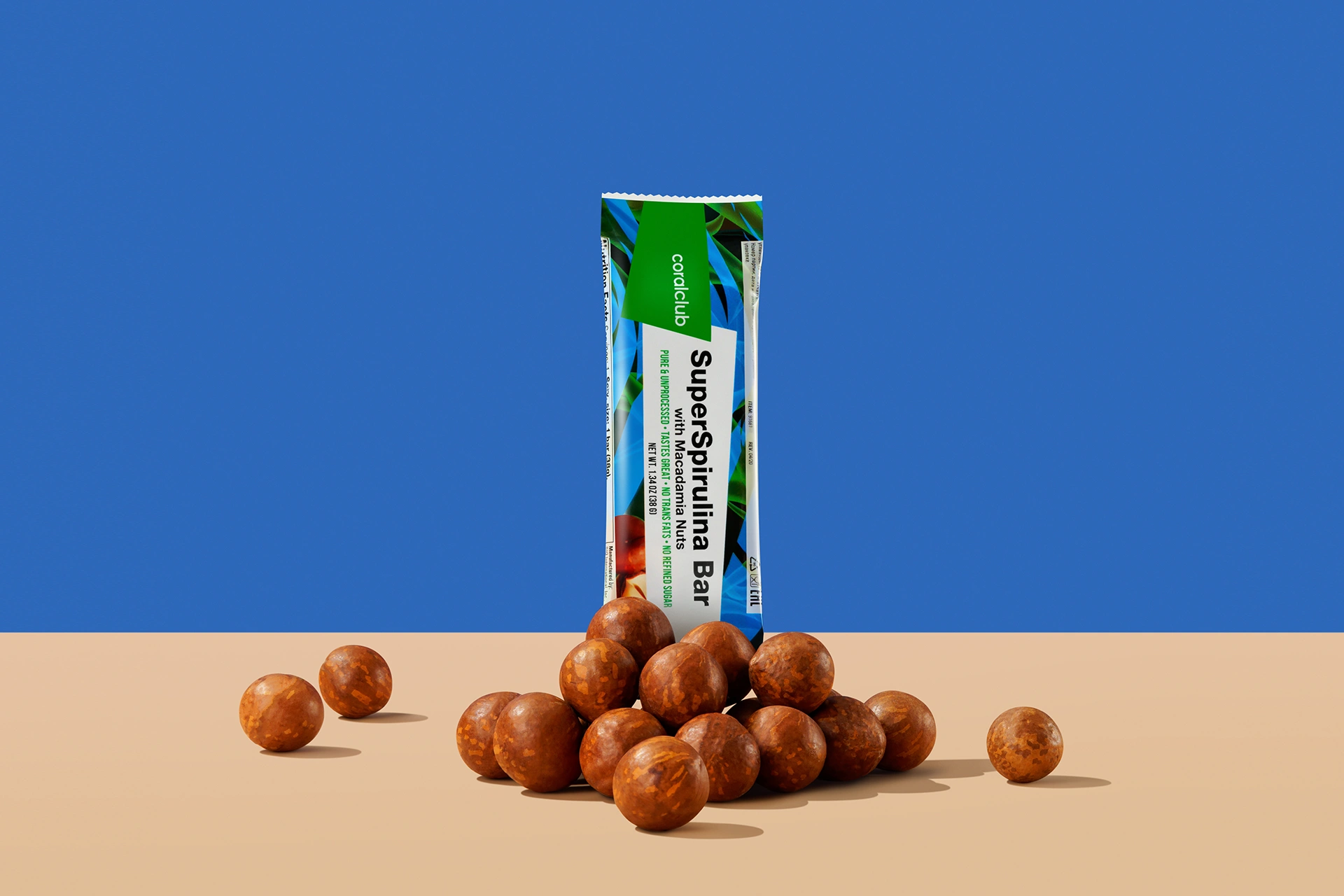 СуперСпіруліна Бар с горіхом макадамії